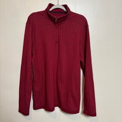 Tommy Bahama Mens Quarter Zip Pullover Sweatshirt Deep Red Pattern Size Large