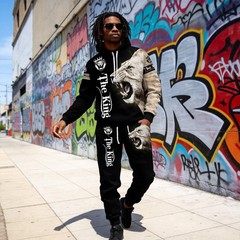 Spring Summer 3D Printed Hoodie Sweatpants Set Loose Comfortable and Fashionable