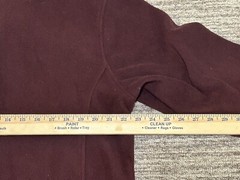 Champion Authentic Sweater Adult Large Burgundy Zip Jacket Sweatshirt Mens