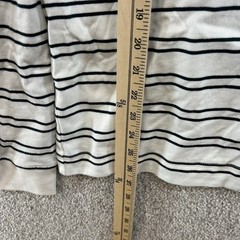 NWT Mode of One Men’s Sweatshirt Size Small White Black Striped Long Sleeve