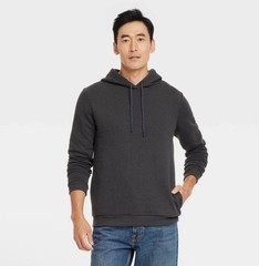 Goodfellow & Co. Men’s Textured Fleece Hooded Sweatshirt – MEDIUM Charcoal New