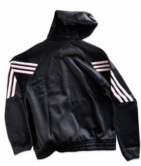Adidas Men’s Basketball ClimaWarm Hoodie Black Striped Sleeve Pullover Small