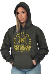 Christian Defender of Faith Iron Sharpens Hoodie Hooded Sweatshirt Men Women