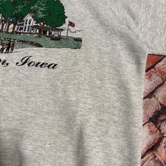 Vtg 90’s COMMUNITY OF FLAGS Brooklyn IA Collared Crewneck Sweatshirt Adult XL