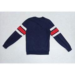 NFL New England Patriots Sweatshirt G-III Navy Blue Red White Stripe Mens Small
