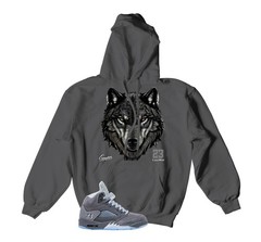 Hoodie To Match AJ Retro 5 Wolf Grey AJ5 – Fearless Sweatshirt
