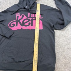 The Barbie Movie I Am Ken Unisex Hoodie Mattel Size Large Black Sweatshirt