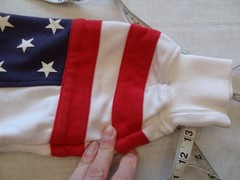 Vintage Antigua United States Flag US All Over Sweatshirt Men’s Large Flaws