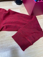Cinch Mens M Red Heathered 1/4 Zip Pullover Slits Long Sleeve Rayon Blend Cowboy