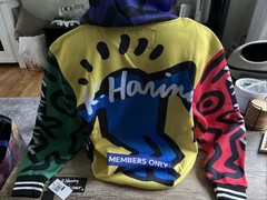 K-Haring + Members Only Multicolor Hoodie City Hip Hop Retro Y2K Mens Sz L NWT