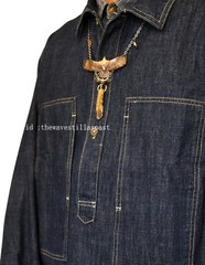 Mens Denim Pullover Smock Work Shirt – American Retro Cargo Military Style