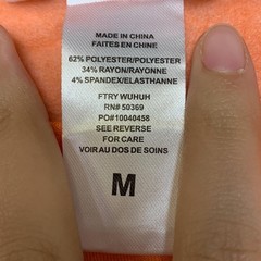 Jockey Sweatshirt Mens Medium Orange Rayon Stretch Side Slit Cozy Fleece Lined