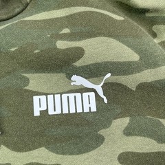 Puma Hoodie Mens Large Green Camo Colorblock Pullover Sweatshirt Military