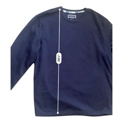 NWT Club Room navy blue sweatshirt long sleeve round neck Men L blended fabric