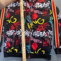 Demo Lition Hoodie Jacket Retro Graffiti Print Colorful Zip Up Size Large,Teens