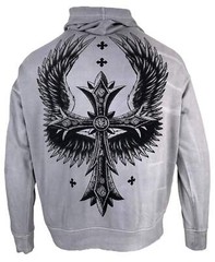 Xtreme Couture By Affliction Unisex Oversized Boxy Pullover Hoodie Uprising