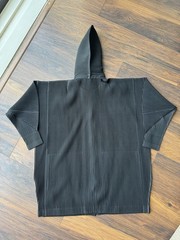 Homme Plisse Issey Miyake Pleated Hooded Longline | Black | Size 3 / Medium