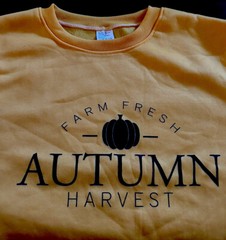 New Fall Yellow Unisex Sweatshirt Farm Fresh Autumn Harvest size Medium