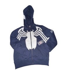 Spider-Man Venom Symbiote Team Liquid Marvel Zip Hoodie Navy XXS NWT