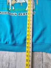 Vtg Nobody’s Perfect Funny Cow Udder Jerzees Sweatshirt Large**see Description**