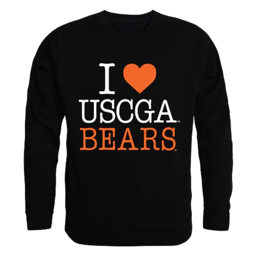 United States US Coast Guard Academy Bears USCGA I Love Crewneck Sweatshirt