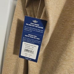 Huk Men’s Bayside Pullover Crew Neck Sweatshirt Solid Beige XL Polyester/Spandex