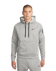 Nike Men’s Therma-FIT Long Sleeve Logo Hoodie Pullover Dark Grey Heather Medium
