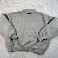 Fear of God Essentials Mock Neck Sweatshirt Gray Logo Pullover Unisex XXS