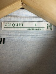 Criquet Collared Sweatshirt Men’s Large Heather Ice Blue Cotton Stretch Fleece
