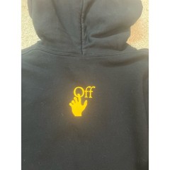 OFF-WHITE Caravaggio Painting Hoodie Mens Large Black Yellow Streetwear Hip Hop