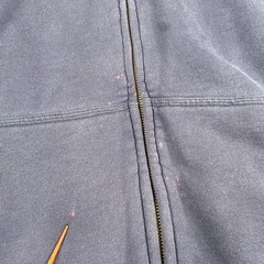 L.L. Bean Katahdin Iron Works Hoodie Men 2XLT Blue Sherpa Lined Full Zip Outdoor
