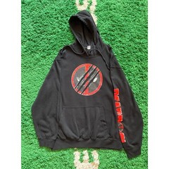 Marvel Studios Deadpool Wolverine Graphic Hoodie Black Mens XL Comic Back Print