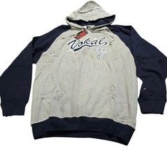 Vokal Hoodie Mens XL Gray Navy Blue Raglan Embroidered Y2K Streetwear Nelly