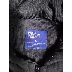 Cold Storage Zip Up Hoodie Mens Large Black Long Sleeve Insulated Sweatshirt