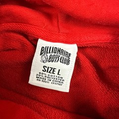 Billionaire Boys Club Hoodie Men Large Red Short Sleeve Curved Hem Pullover L