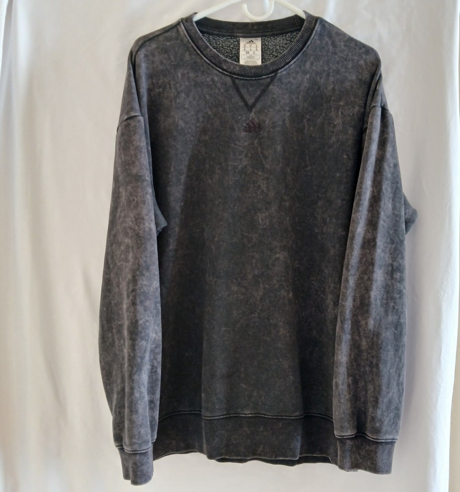 Adidas Logo All Season Acid Washed Sweatshirt Medium Relaxed Fit