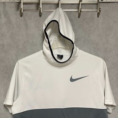 Nike Hoodie Men L Gray White Colorblock Spotlight Basketball Performance AQ5557