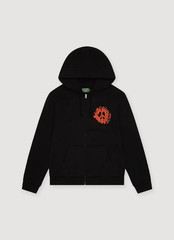 Denim Tears Black with Orange U Zip Up Hoodie Designer Hoodie New Free Shipping