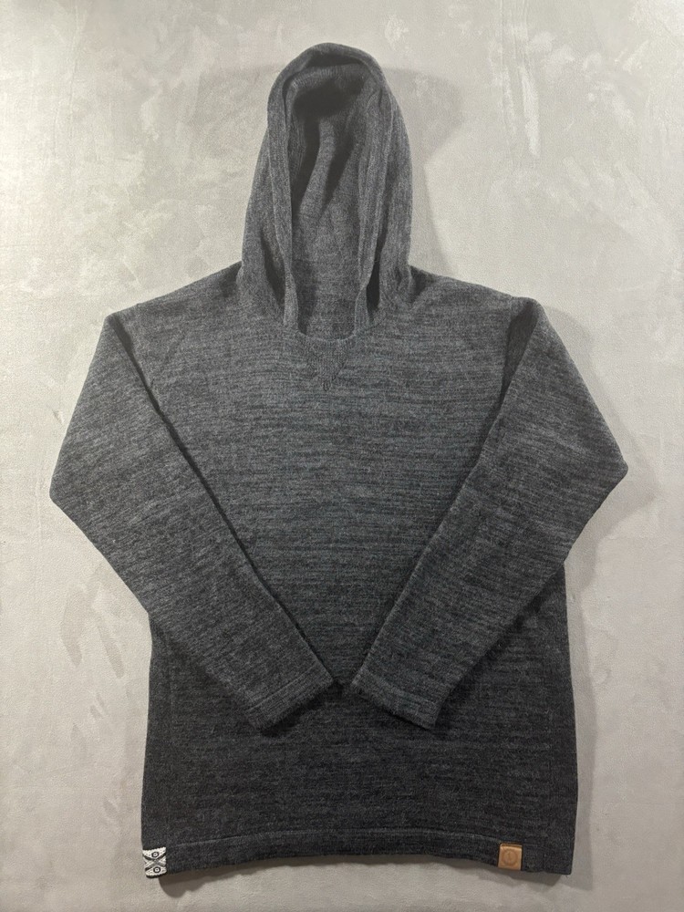 Paka Royal Alpaca Wool Hoodie Size XL Gray Pullover Sweater