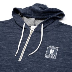 Legoland California Mens Hoodie Zip Up Drawstring Navy XL Embroidered Logo