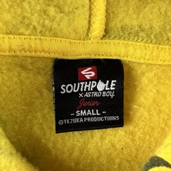 Southpole Astro Boy Hoodie Junior Size Small Yellow AOP Hooded Sweatshirt Boys