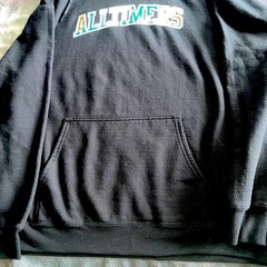 Alltimers Skateboards – Hooded Sweatshirt with Camo Logo Graphic