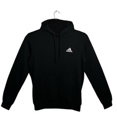 adidas Men’s Essentials Fleece Pullover Hoodie Size M Black Regular Fit Sweater