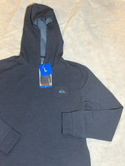 Quiksilver Mens Textured Pullover Sweater Hoodie New – Size L – Blue color