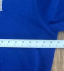 Ralph Lauren Polo Hoodie Sapphire Mens 2XB Felt P Patch 1/4 Quarter Zip Blue 2XL