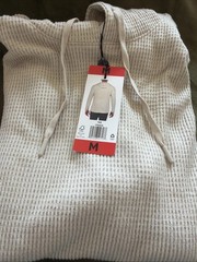Rainforest Lounge Men’s Lightweight Soft Textured Hoodie,TAN SIZE M