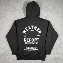 Weather Report Drink Water Hoodie Size Medium All Seasons Rain Shine