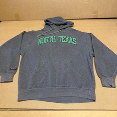 North Texas Hoodie Mens Medium Gray JanSport Fleece Pullover College Embroidered