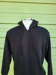 ZARA MAN BLACK BASIC LONG SLEEVE HOODY FRONT POCKET SWEATSHIRT XL 5221A Defects