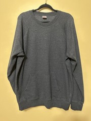 J. Crew Heritage Heavyweight Crewneck Kangaroo Pocket Fleece Sweatshirt Men XLT